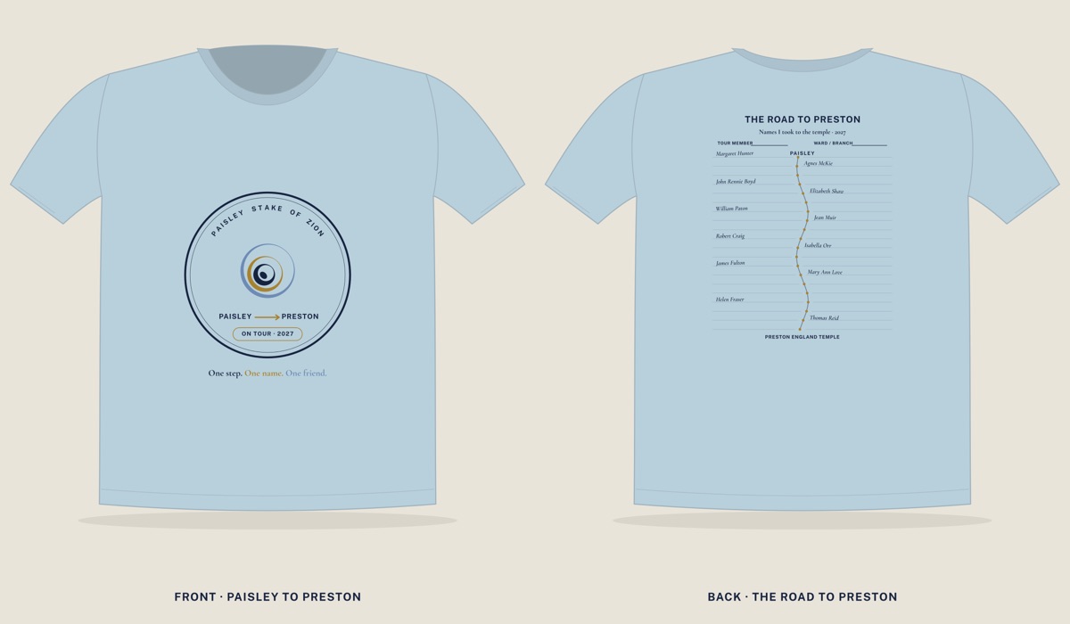 T-shirt concept C · Paisley to Preston